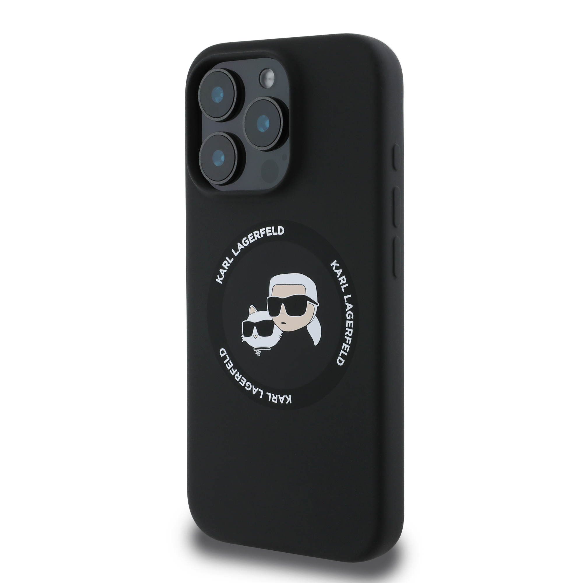 Karl Lagerfeld Калъф Apple iPhone 16 Pro Max, Liquid Silicone K/C MagSafe /черен/ - KLHMP16XSKCHTCK – снимка 3