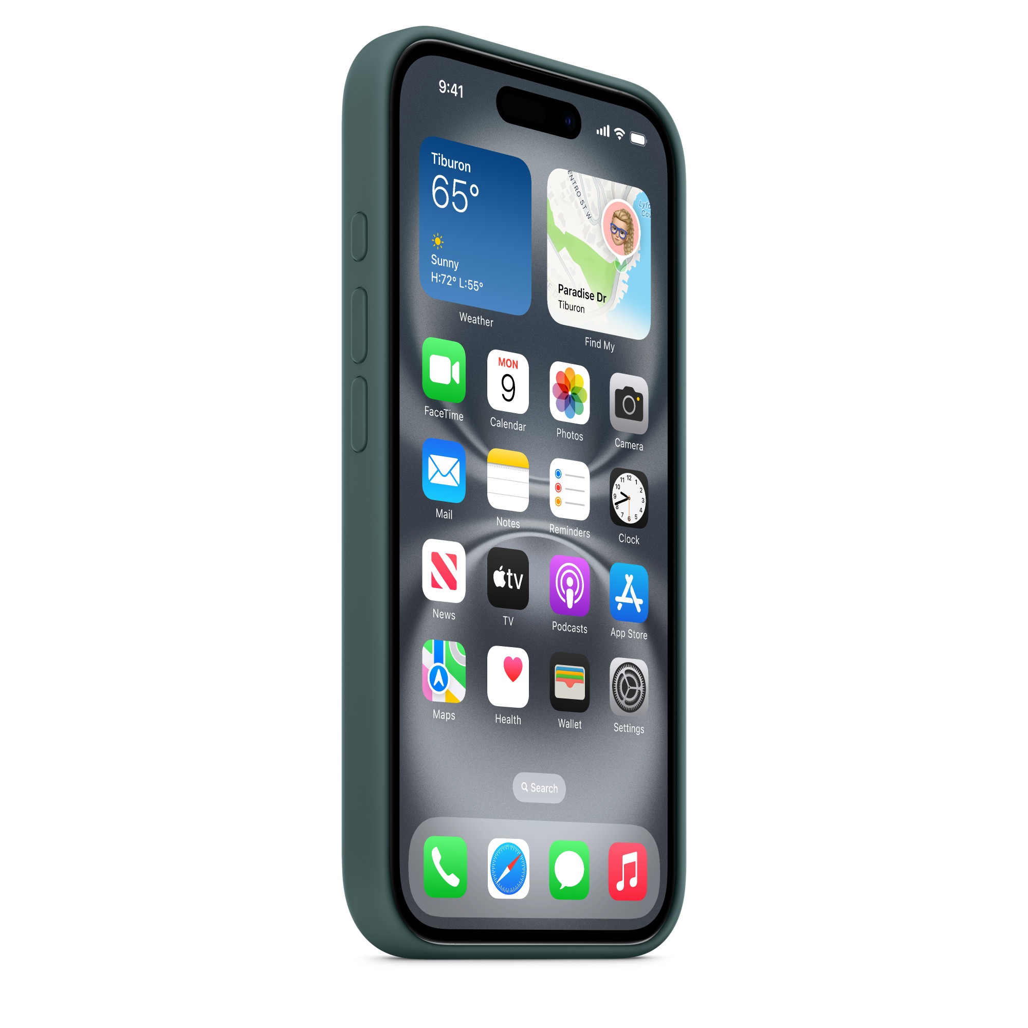 Калъф Luxury Apple iPhone 16 MagSafe с бутон /lake green/ – снимка 2