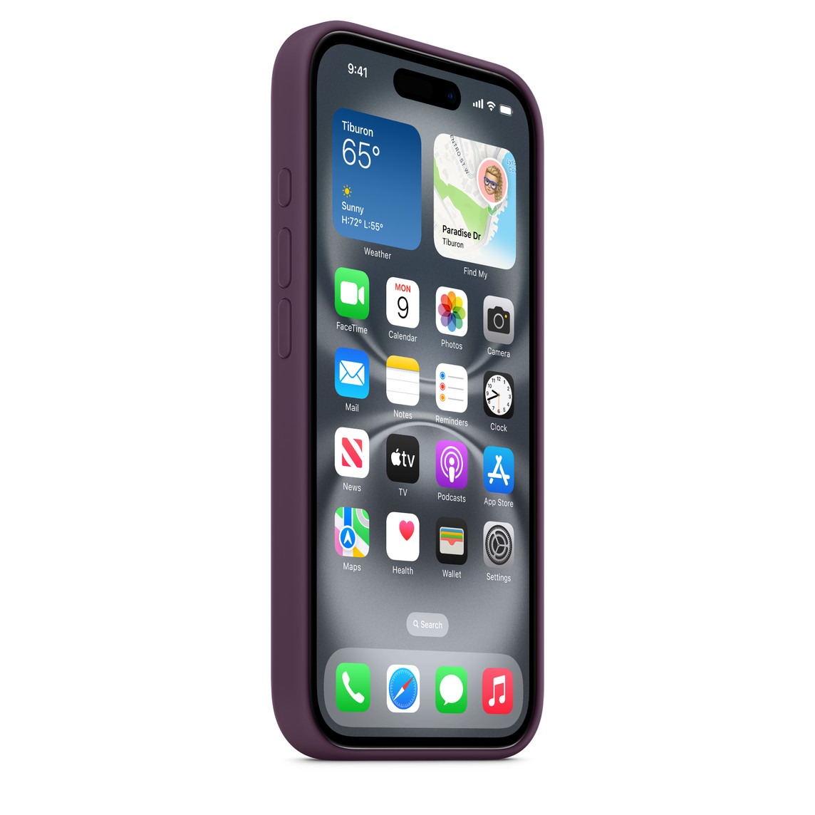 Калъф Luxury Apple iPhone 16 Plus MagSafe с бутон /plum/ – снимка 2