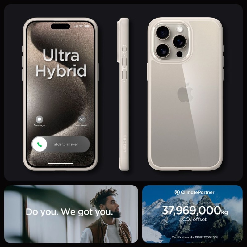 Калъф SPG Ultra Hybrid iPhone 15 Pro Max /сив/ – снимка 3
