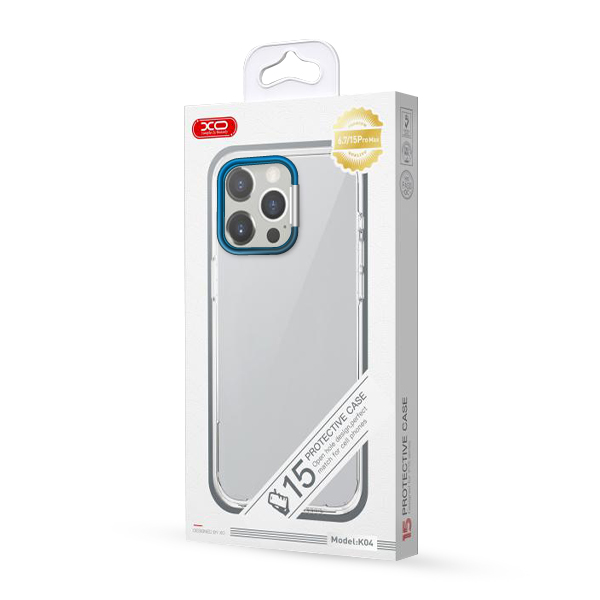 XO Калъф TPU със стойка Apple iPhone 15 /син/ – снимка 2
