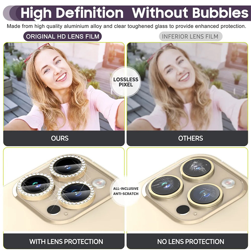 Metal Camera Lens Apple iPhone 13 Pro /черни/ NORDIC – снимка 4