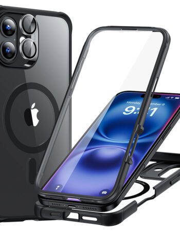 ESR Калъф Armor Tough 360 iPhone 16, MagSafe /прозрачен + черна рамка/ Amazon Pack
