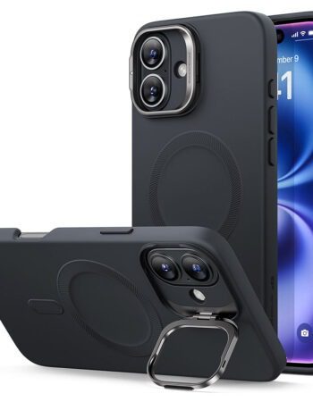 ESR Калъф Cloud Soft със стойка iPhone 16, MagSafe /черен/ Amazon Pack