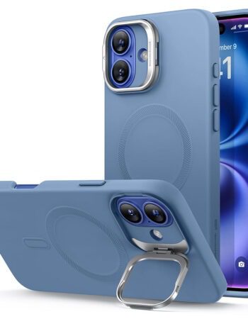 ESR Калъф Cloud Soft със стойка iPhone 16, MagSafe /син/ Amazon Pack
