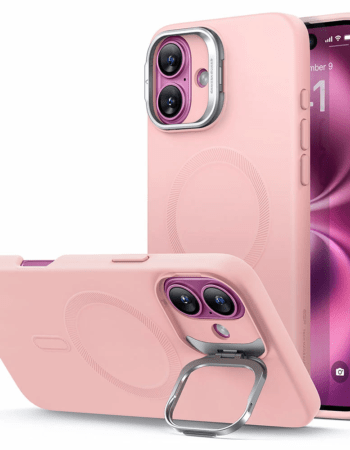 ESR Калъф Cloud Soft със стойка iPhone 16, MagSafe /розов/ Amazon Pack