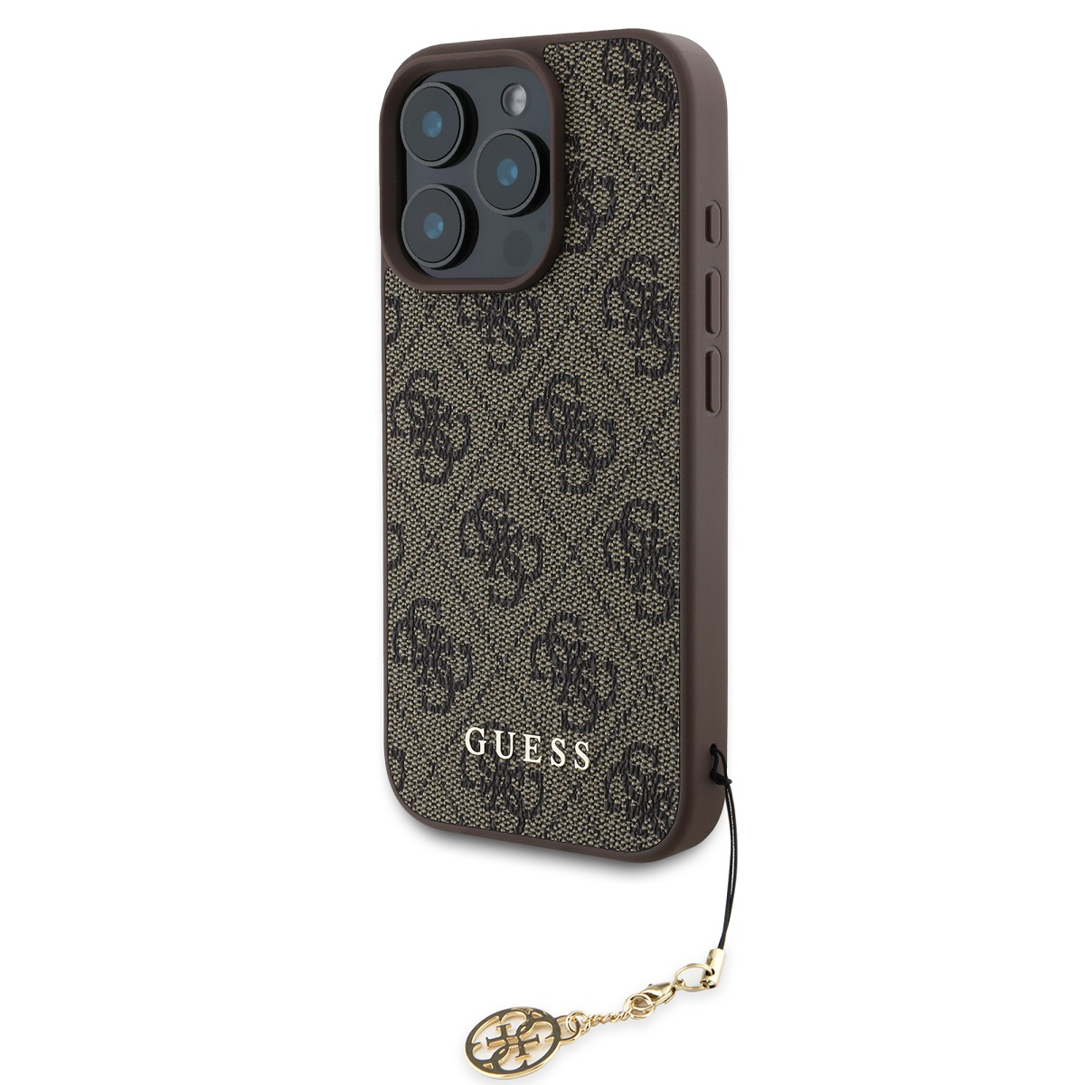 GUESS Калъф Apple iPhone 16 Pro Max, 4G Charm Tone on Tone, кафяв - GUHCP16XGF4GCW