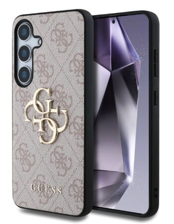 GUESS Калъф Samsung S25, PU 4G Metal Logo, розов - GUHCS25S4GMGPI