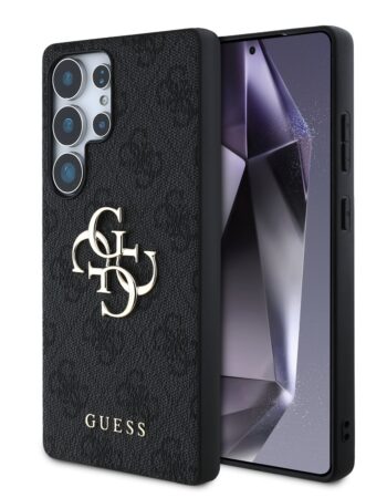 GUESS Калъф Samsung S25 Ultra, PU 4G Metal Logo, сив - GUHCS25L4GMGGR