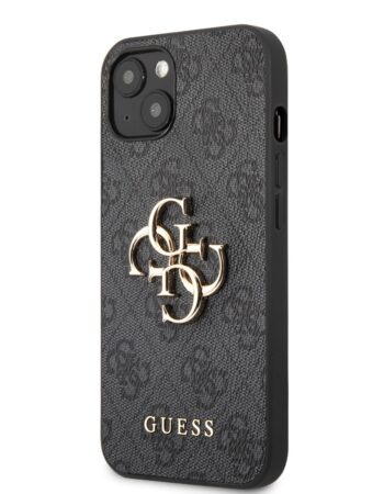 GUESS Калъф Apple iPhone 14 Pro Max, Metal Logo, сив - GUHCP14X4GMGGR