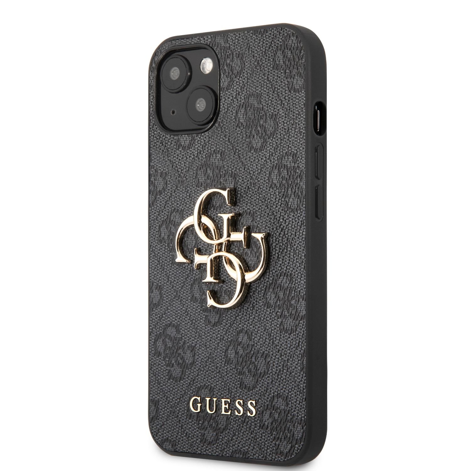 GUESS Калъф Apple iPhone 14 Pro Max, Metal Logo, сив - GUHCP14X4GMGGR