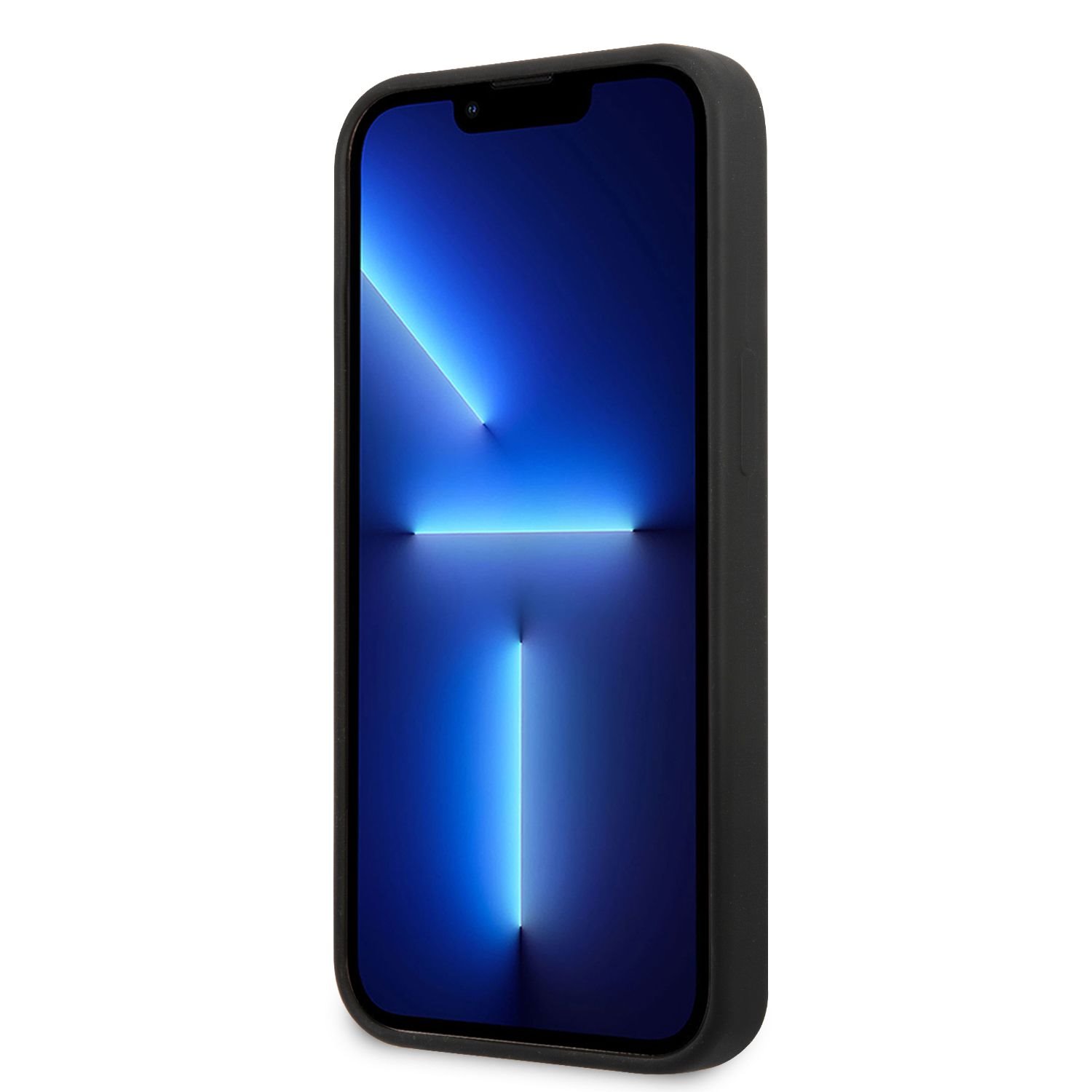 GUESS Калъф Apple iPhone 13 Pro, 4G Silicone Metal Logo, черен - GUHCP13LS4LK – снимка 3
