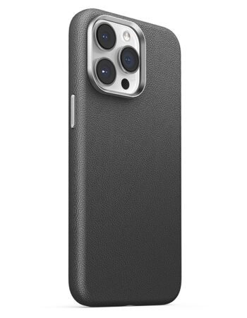 Joyroom Калъф Apple iPhone 15 Pro, Litchi Pattern Series MagSafe, черен