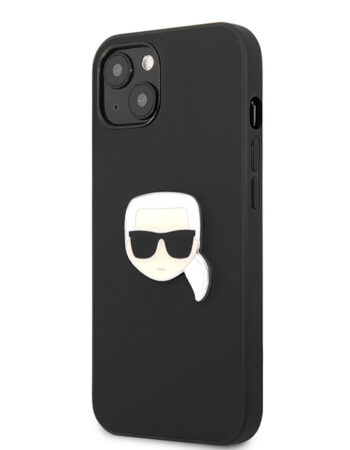 Karl Lagerfeld Калъф Apple iPhone 13 Pro, PU Leather Karl Head /черен/ - KLHCP13LPKMK