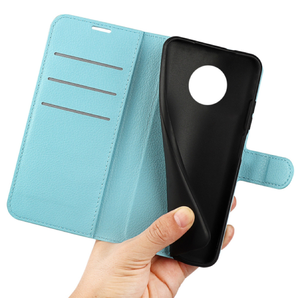 Калъф Leather Wallet Apple iPhone 13 Pro /светло син/ – снимка 4