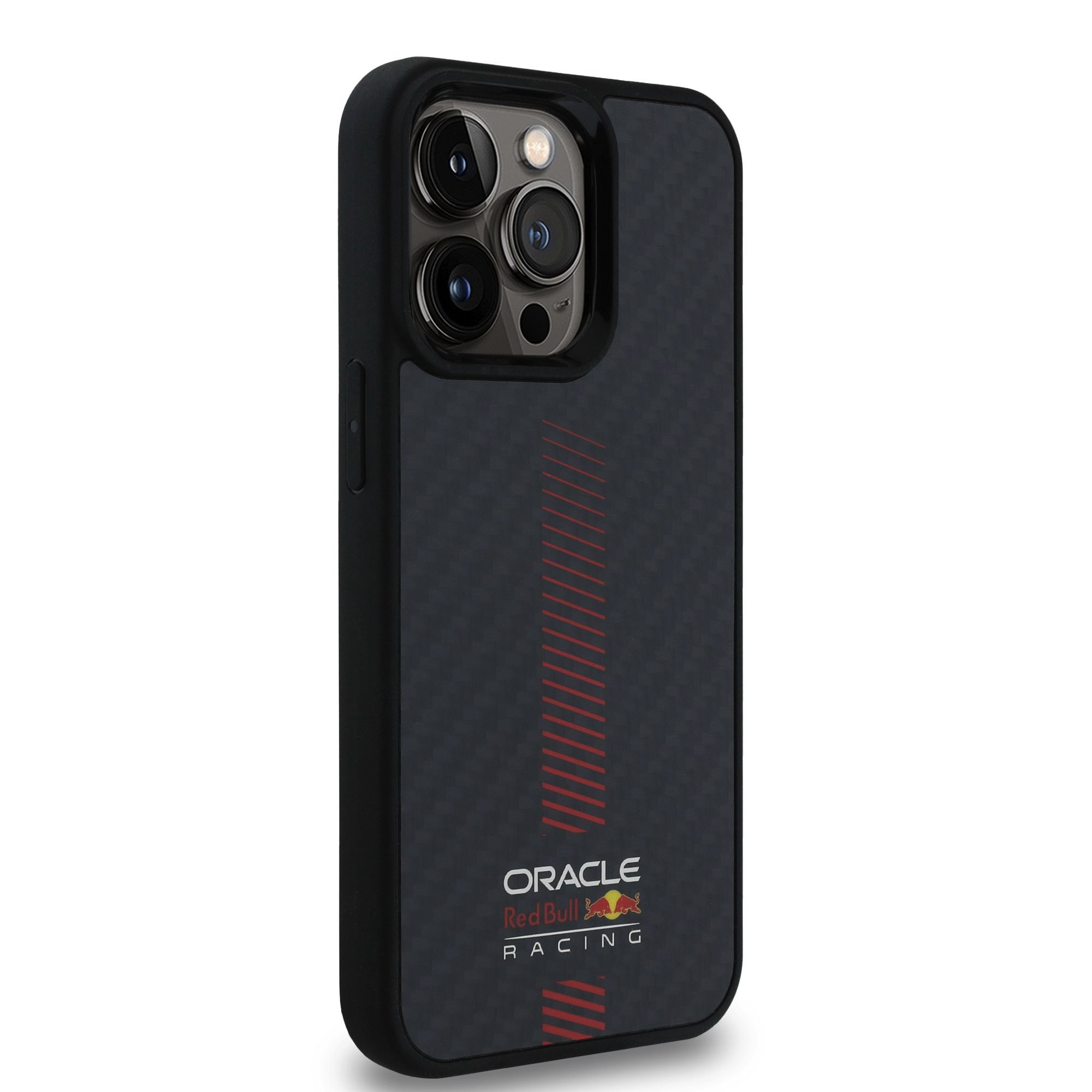Red Bull Калъф Apple iPhone 13 Pro, Carbon Powerbar MagSafe, черен - RBHMP13L24CFGSMK – снимка 4