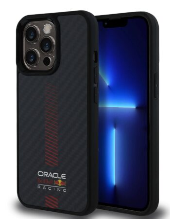 Red Bull Калъф Apple iPhone 13 Pro, Carbon Powerbar MagSafe, черен - RBHMP13L24CFGSMK