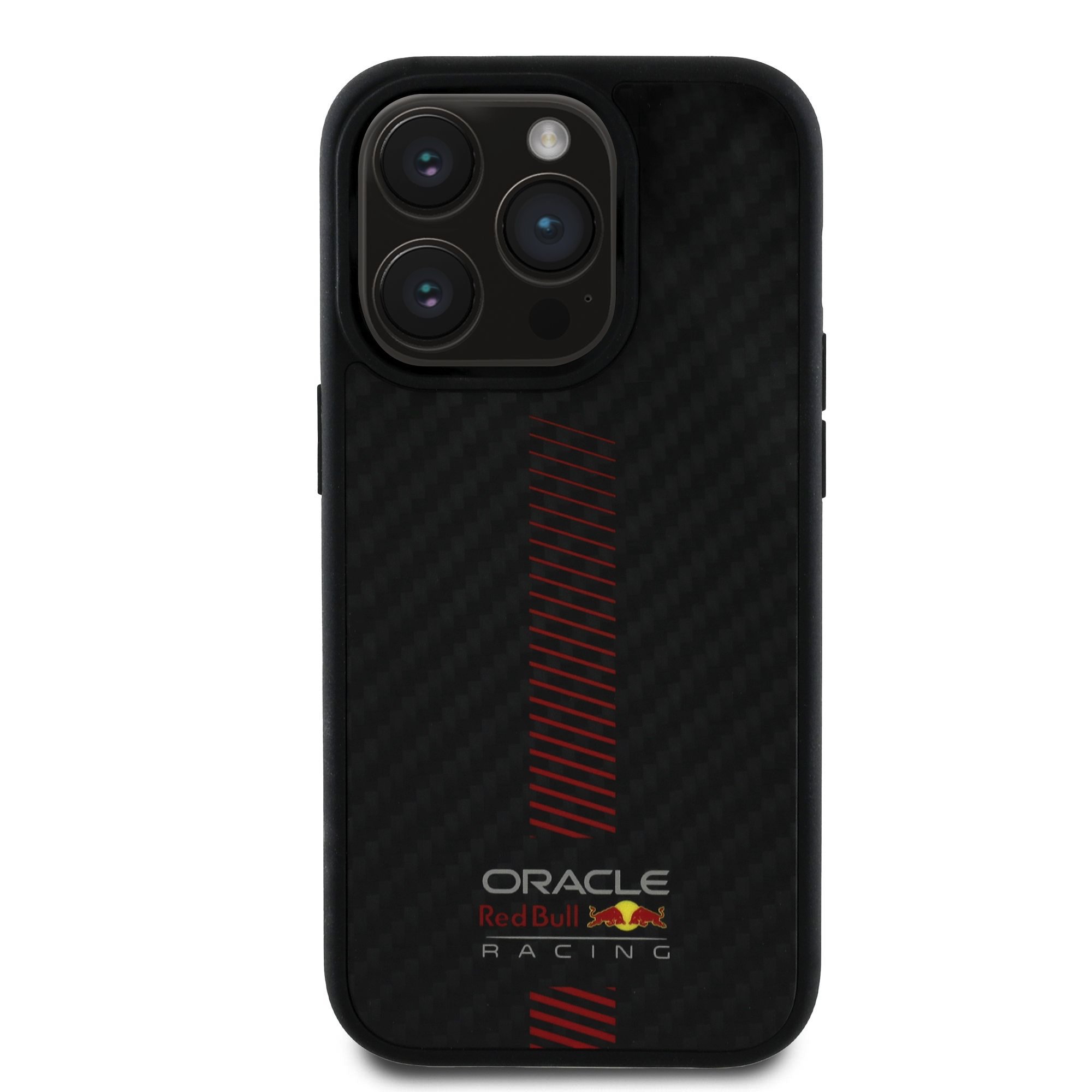 Red Bull Калъф Apple iPhone 14 Pro, Carbon Powerbar MagSafe, черен - RBHMP14L24CFGSMK – снимка 3