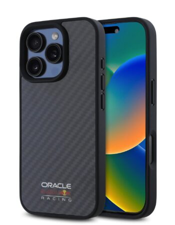 Red Bull Калъф Apple iPhone 16 Pro Max, Carbon Shiny Logo MagSafe, черен - RBHMP16X24CFILSK