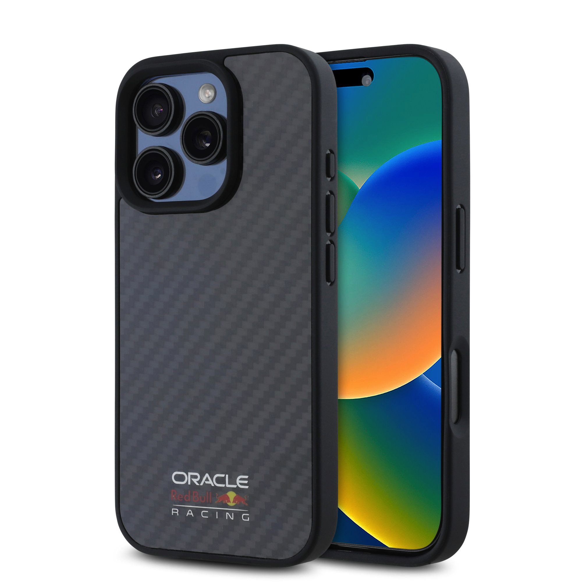 Red Bull Калъф Apple iPhone 16 Pro Max, Carbon Shiny Logo MagSafe, черен - RBHMP16X24CFILSK