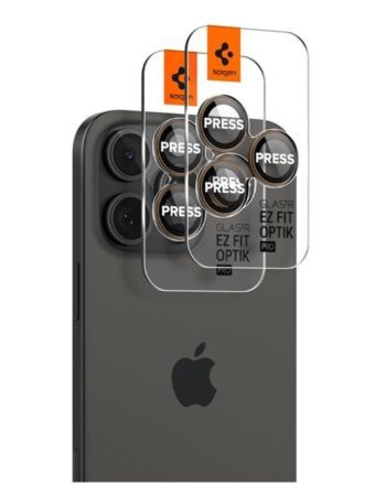 SPIGEN Camera Lens Optik Pro Glass tR.Ez Fit Apple iPhone 16 Pro/16 Pro Max SET 2бр. /desert titanium/ - AGL08862
