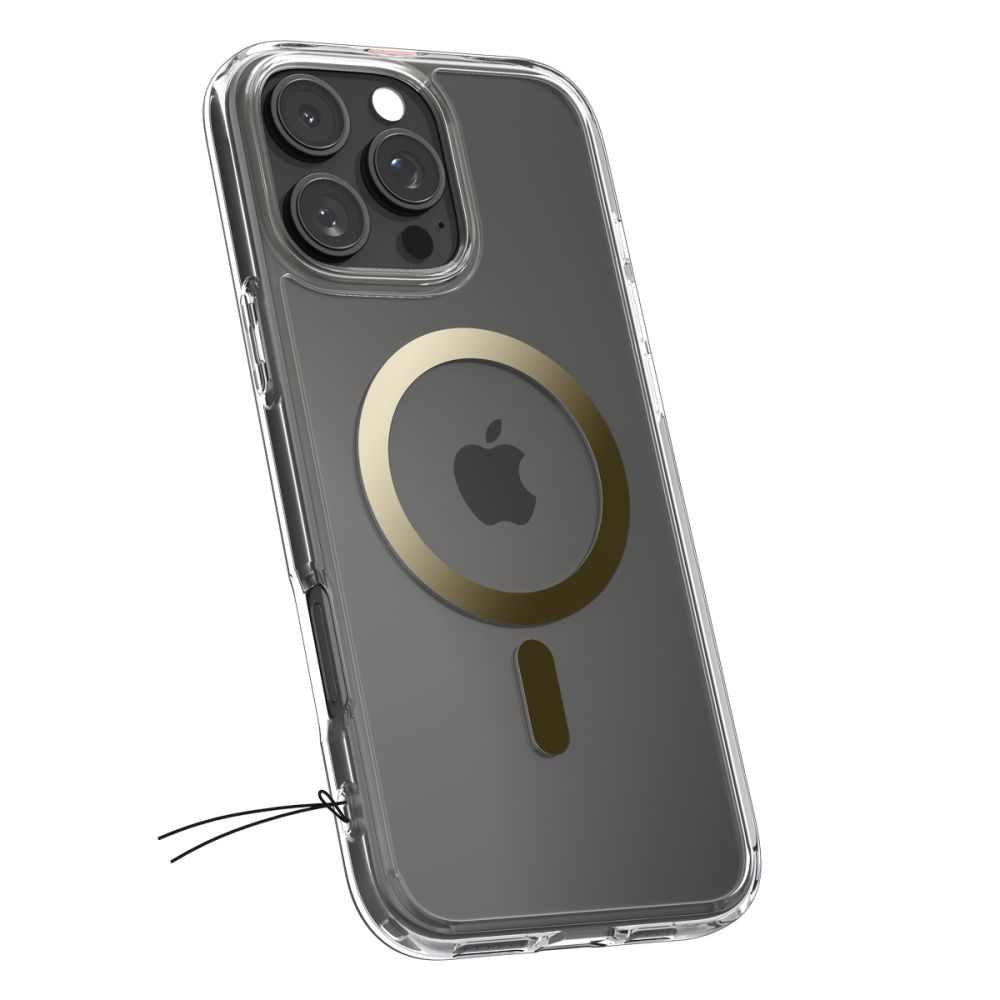 SPIGEN Калъф Ultra Hybrid Apple iPhone 16 Pro Max, MagSafe /прозрачен, златист ринг/ - ACS08001 – снимка 2