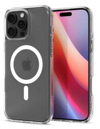 SPIGEN Калъф Ultra Hybrid Apple iPhone 16 Pro, MagSafe /прозрачен мат, бял ринг/ - ACS08133
