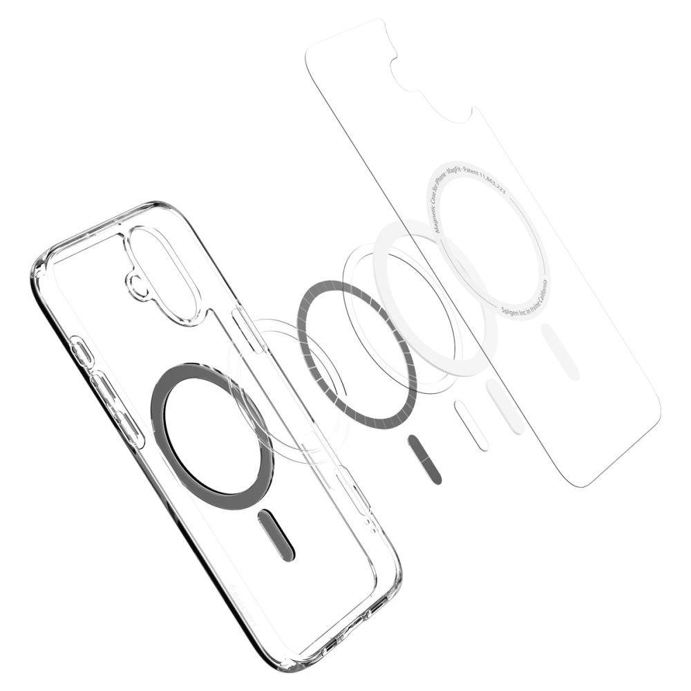 SPIGEN Калъф Ultra Hybrid Apple iPhone 16, MagSafe /прозрачен, черен ринг/ - ACS08206 – снимка 3