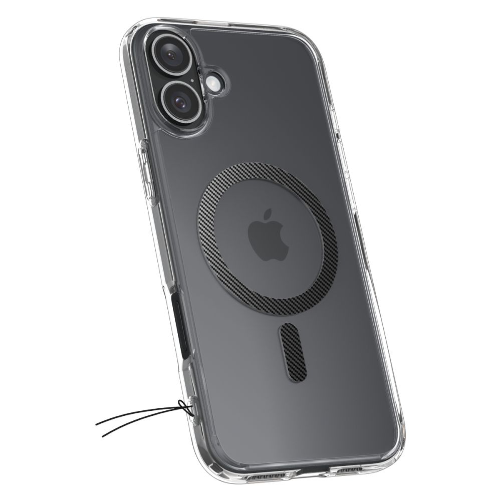SPIGEN Калъф Ultra Hybrid Apple iPhone 16, MagSafe /прозрачен, карбонов ринг/ - ACS08207 – снимка 2