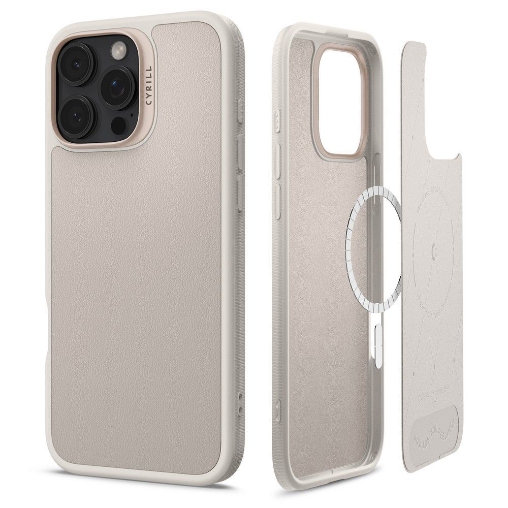 SPIGEN Калъф Cyrill Kajuk MagSafe Apple iPhone 16 Pro Max /крем/ - ACS08396 – снимка 3