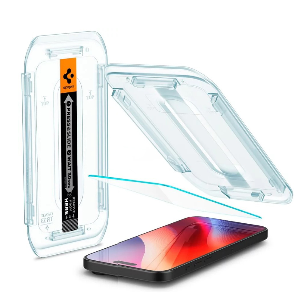 SPIGEN Tempered Glass tR.Ez Fit Apple iPhone 16 /iPhone 15, Easy Fit /прозрачен/ - AGL06907