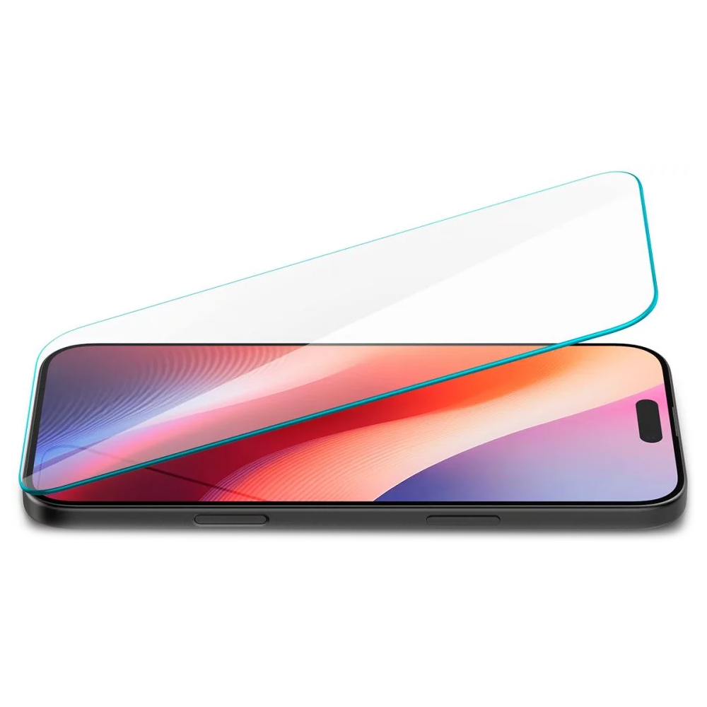 SPIGEN Tempered Glass tR.Ez Fit Apple iPhone 17/ iPhone 16 Pro, Easy Fit /прозрачен/ - AGL07935 – снимка 3