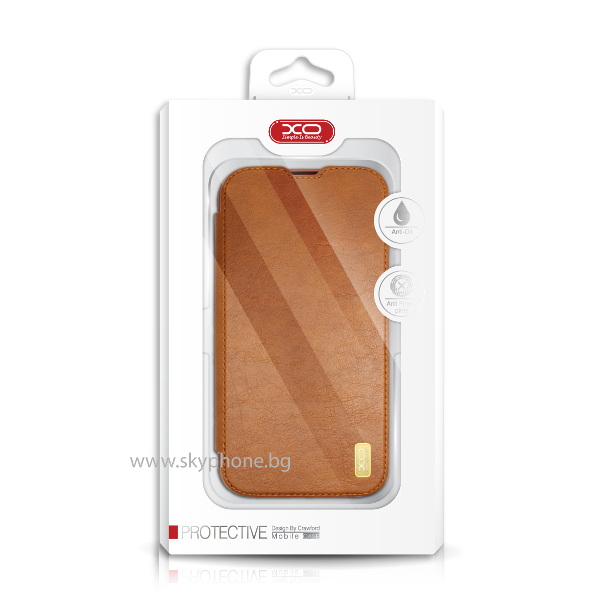 XO Калъф Leather Book Apple iPhone 13 Pro Max /светлокафяв/ – снимка 2