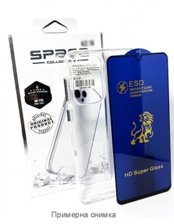Space Collection Прозрачен Гръб Комплект Със Стъклен Blue OG Samsung Galaxy A33 5G (S20-D4