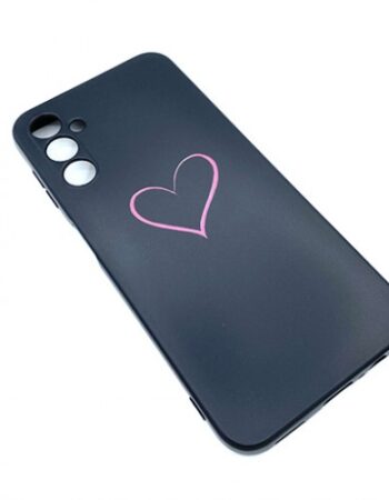 Tpu Кейс със снимка Samsung Galaxy A34 - Сърчице/Черен