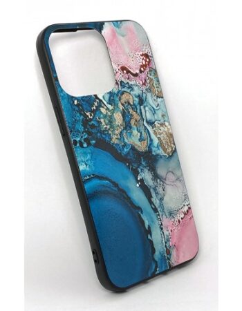 Тюркоазен мрамор Tpu Кейс iPhone 15 Pro Max