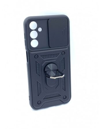 Удароустойчив Кейс с Ring, Car, Slide Camera Cover Samsung Galaxy A24 / A25 4G - Черен