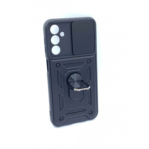 Удароустойчив Кейс с Ring, Car, Slide Camera Cover Samsung Galaxy A24 / A25 4G - Черен