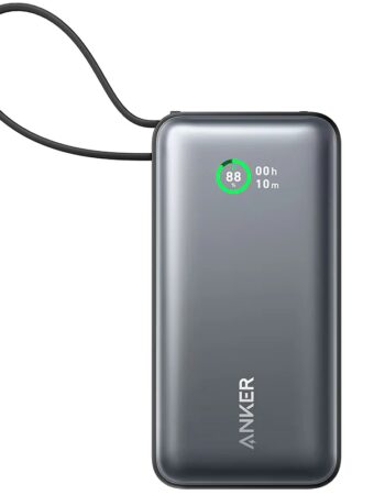 ANKER Power Bank 10000 mAh, 30W + вграден кабел Type - C, Nano 545 /черен/ - A1259G11