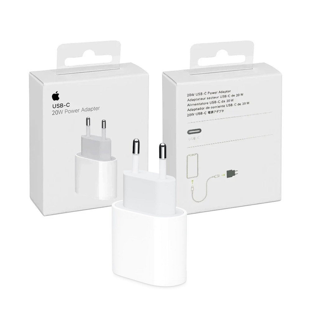 Apple 220V 20W, USB-C, Power Adapter, бял, (опаковка) - MUVV3ZM/A