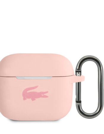 LACOSTE Калъф Airpods 3, Liquid Silicone Glossy Printing Logo /розов/ - LCA3SI