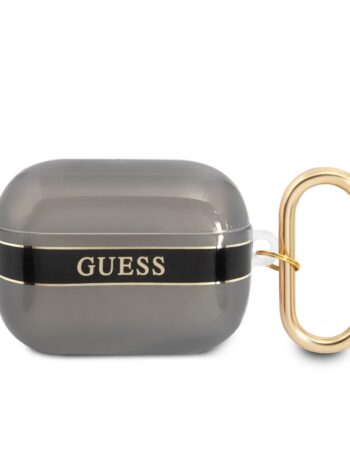GUESS Калъф AirPods Pro, TPU Printed Stripe, черен - GUAPHHTSK