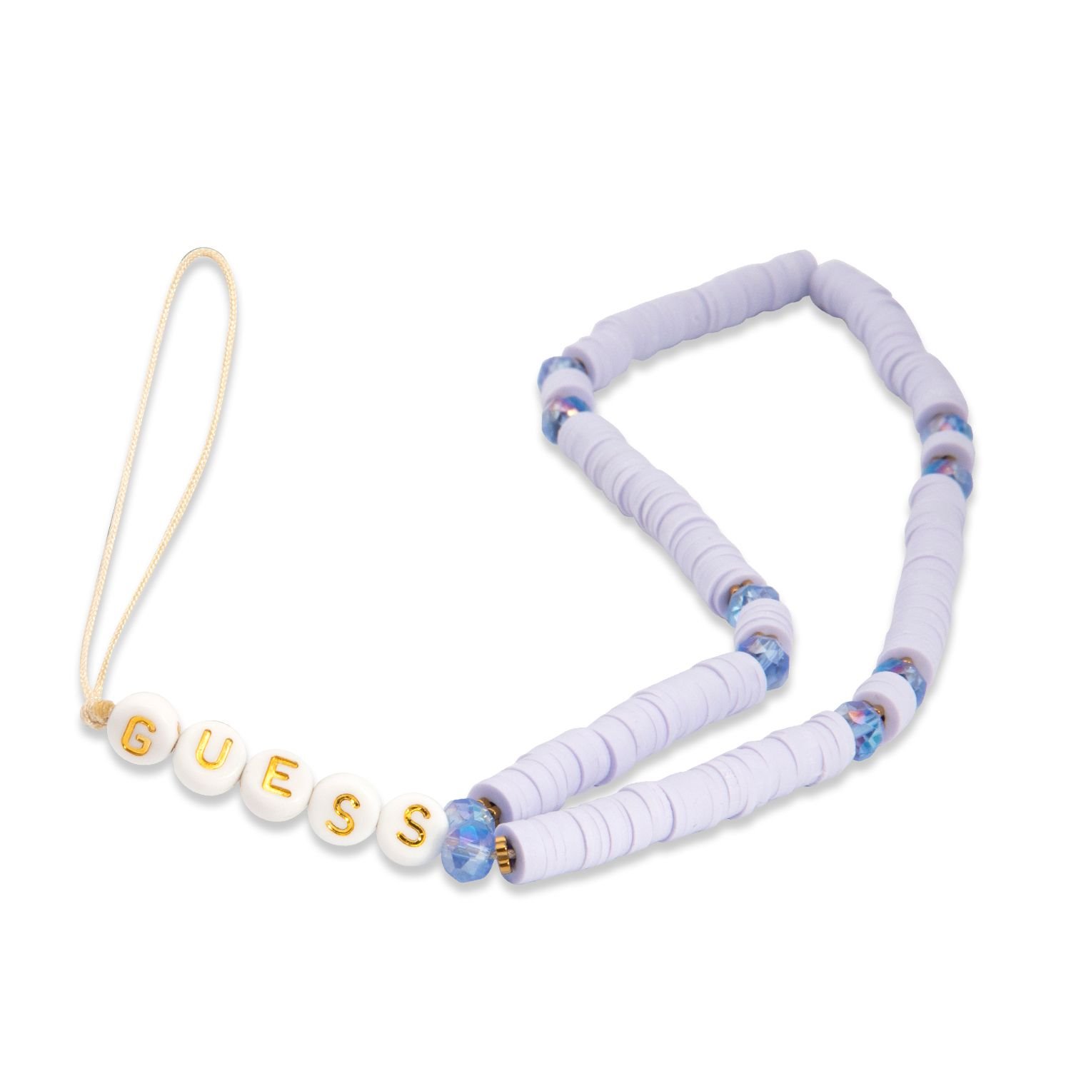 GUESS Верижка за телефон, Heishi Beads, лилав - GUSTPEARU