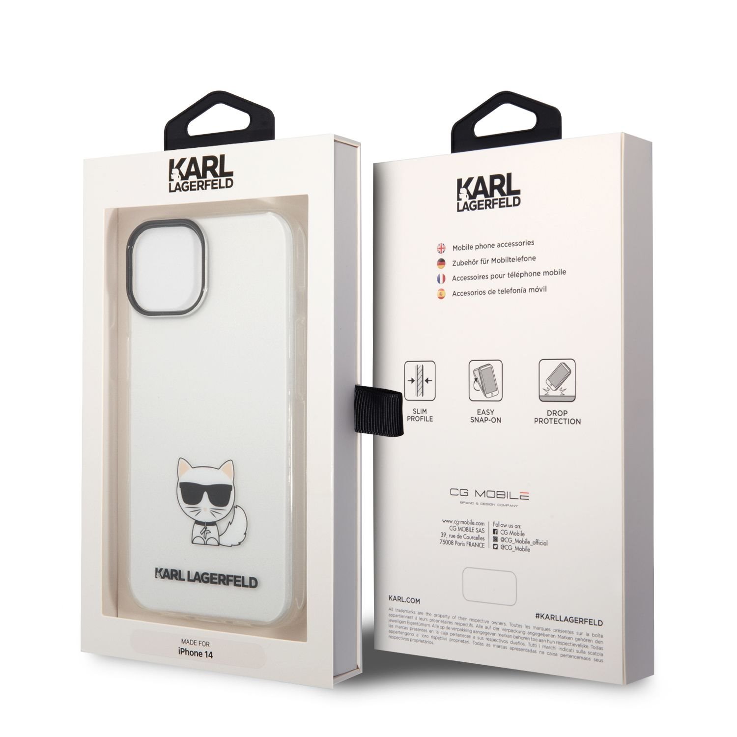 Karl Lagerfeld Калъф Apple iPhone 14 Plus, Choupette Logo /прозрачен/ - KLHCP14MCTTR - Image 6
