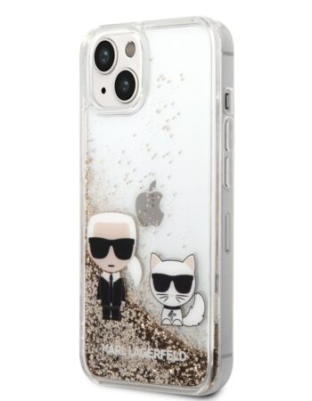 Karl Lagerfeld Калъф Apple iPhone 14 Plus, Liquid Glitter K/C /прозрачен/ - KLHCP14MGKCD