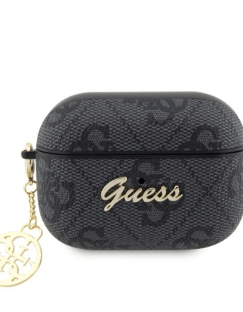 GUESS Калъф Airpods Pro 2, 4G Script Heart PC/PU, черен - GUAP2G4GSMK