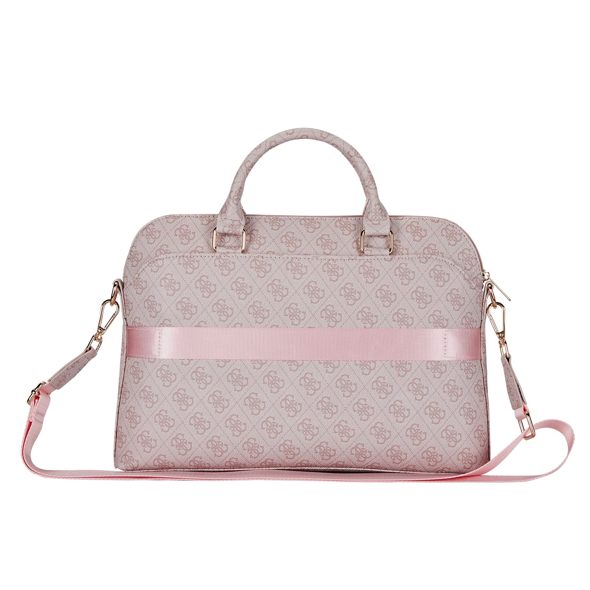GUESS Чанта за лаптоп 13/14/15inch, PU 4G Triangle Logo /розов/ - GUCB15P4DPTP