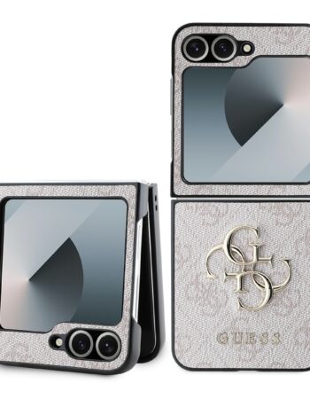 GUESS Калъф Samsung Z Flip 6, PU 4G Metal Logo, розов - GUHCZF64GMGPI
