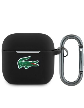 LACOSTE Калъф Airpods 4, Liquid Silicone Croc Logo /черен/ - LCA4SLOK