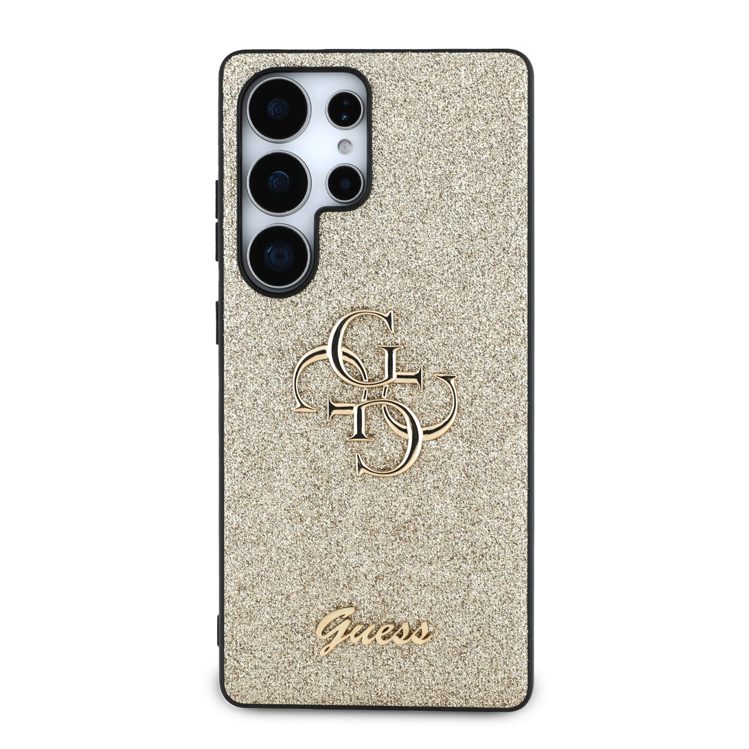 GUESS Калъф Samsung S25 Ultra, PU Fixed Glitter 4G Metal Logo, златен - GUHCS25LHG4SGD